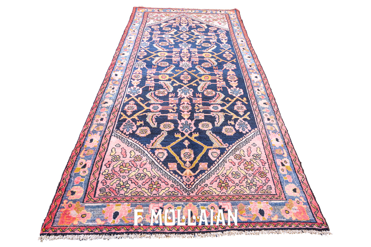 Tappeto Malayer Antico Fondo Blu Notte n°:88430125